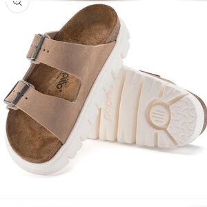 Papillio By Birkenstock Arizona Chunchy Suede Sandals Size 39.
